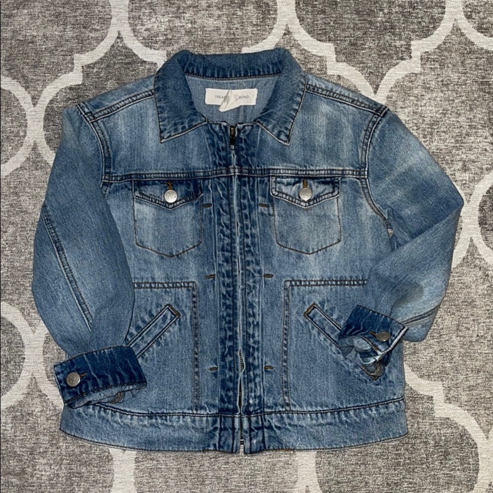 Denim Zip Front Jacket by Treasure & Bond 😊